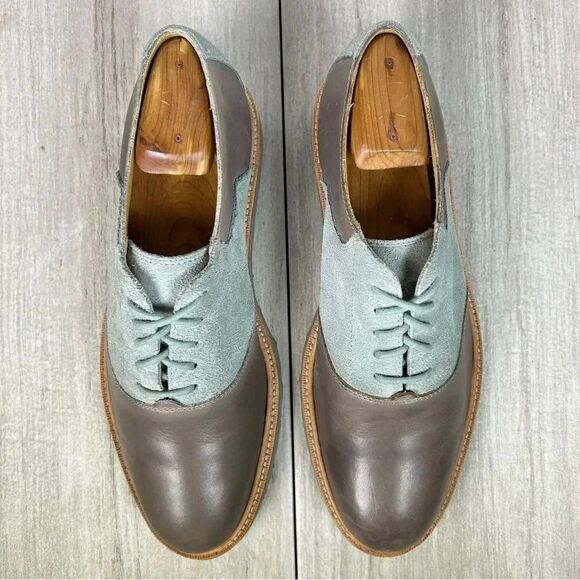 Cole Haan CloudBurst Saddle Grey Teal Oxford Derby Shoe C12028 Mens Size 9.5 - Picture 6 of 10